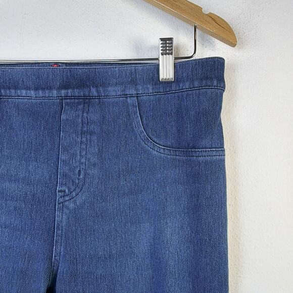 Spanx Jean-ish Womens Large Blue Jeanish Ankle Jegging Stretch Denim slimming - Picture 3 of 12